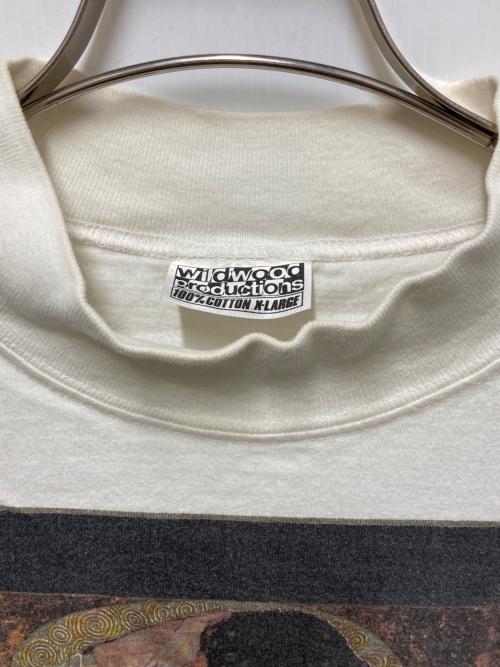 wildwood productions（ワイルドウッドプロダクション）wildwood productions (ワイルドウッドプロダクション) 90s「Gustav Klimt」the kiss L/S tee ホワイト サイズ:XLの古着・服飾アイテム