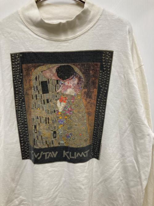 wildwood productions（ワイルドウッドプロダクション）wildwood productions (ワイルドウッドプロダクション) 90s「Gustav Klimt」the kiss L/S tee ホワイト サイズ:XLの古着・服飾アイテム