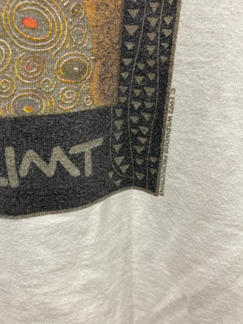 wildwood productions（ワイルドウッドプロダクション）wildwood productions (ワイルドウッドプロダクション) 90s「Gustav Klimt」the kiss L/S tee ホワイト サイズ:XLの古着・服飾アイテム