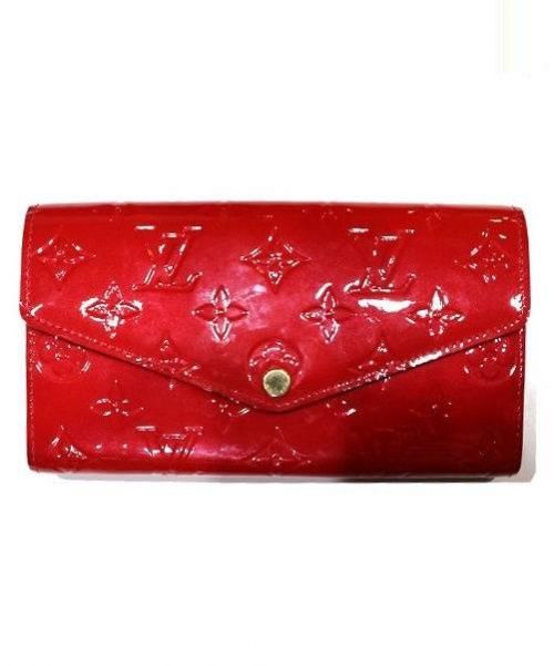 LOUIS VUITTON（ルイ ヴィトン）LOUIS VUITTON (ルイヴィトン)  ポルトフォイユ・サラ レッド サイズ:- ヴェルニ M90208 TN3154　程度B　イニシャル入りの古着・服飾アイテム