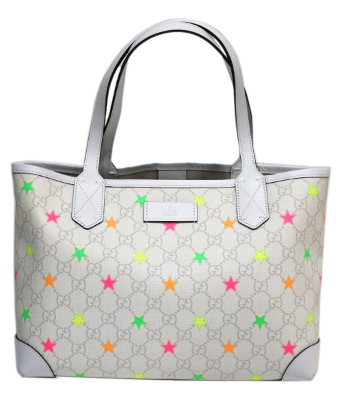 GUCCI（グッチ）GUCCI (グッチ) トートバッグ ホワイト GGスプリームスター 309499 492174　の古着・服飾アイテム