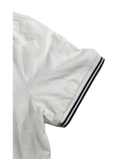 MONCLER（モンクレール）MONCLER (モンクレール) ポロシャツ ホワイト サイズ:Mの古着・服飾アイテム