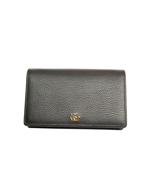 GUCCI（グッチ）GUCCI (グッチ) チェーンショルダーバッグ ブラックの古着・服飾アイテム