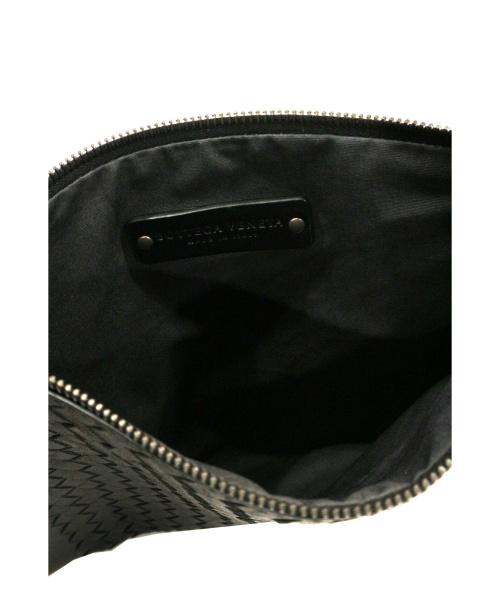 BOTTEGA VENETA（ボッテガベネタ）BOTTEGA VENETA (ボッテガヴェネタ) イントレチャートクラッチバッグ ブラックの古着・服飾アイテム