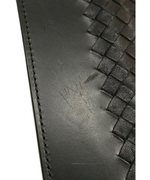 BOTTEGA VENETA（ボッテガベネタ）BOTTEGA VENETA (ボッテガヴェネタ) イントレチャートクラッチバッグ ブラックの古着・服飾アイテム