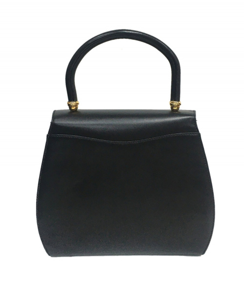 Cartier（カルティエ）Cartier (カルティエ) パンテールレザーハンドバッグ ブラック C45の古着・服飾アイテム