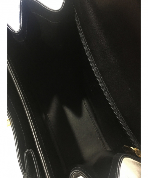 Cartier（カルティエ）Cartier (カルティエ) パンテールレザーハンドバッグ ブラック C45の古着・服飾アイテム