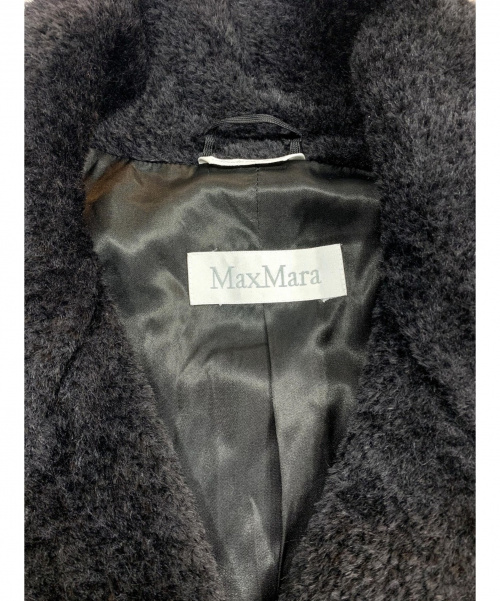 MaxMara（マックスマーラ）MaxMara (マックスマーラ) アルパカ混シャギーロングコート ブラック サイズ:40の古着・服飾アイテム