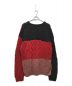 FORSOME ONE (フォーサムワン) ケーブルニット ブラック×レッド サイズ:48：6000円