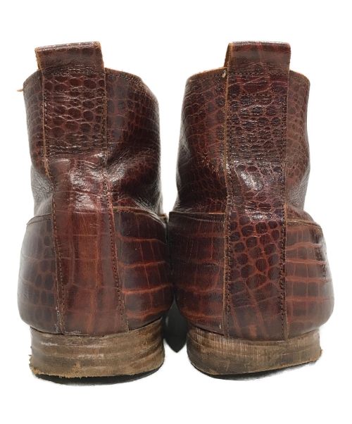 Paul Harnden（ポールハーデン）Paul Harnden (ポールハーデン) 型押しレースアップシューズ ブラウン サイズ:7の古着・服飾アイテム