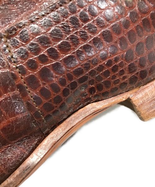 Paul Harnden（ポールハーデン）Paul Harnden (ポールハーデン) 型押しレースアップシューズ ブラウン サイズ:7の古着・服飾アイテム