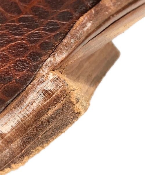 Paul Harnden（ポールハーデン）Paul Harnden (ポールハーデン) 型押しレースアップシューズ ブラウン サイズ:7の古着・服飾アイテム