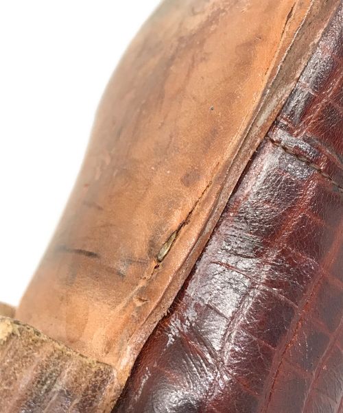 Paul Harnden（ポールハーデン）Paul Harnden (ポールハーデン) 型押しレースアップシューズ ブラウン サイズ:7の古着・服飾アイテム