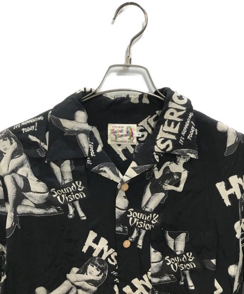 Hysteric Glamour（ヒステリックグラマー）Hysteric Glamour (ヒステリックグラマー) MONDO VISION アロハシャツ ブラック サイズ:Mの古着・服飾アイテム