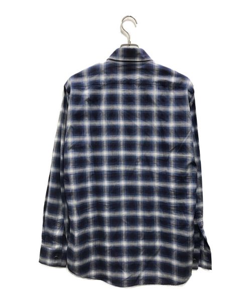 DSQUARED2（ディースクエアード）DSQUARED2 (ディースクエアード) オンブレチェックシャツ ブルー サイズ:48の古着・服飾アイテム