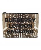 BURBERRY LONDONバーバリーロンドン）の古着「レザークラッチバッグ セカンドバッグ」｜ブラウン