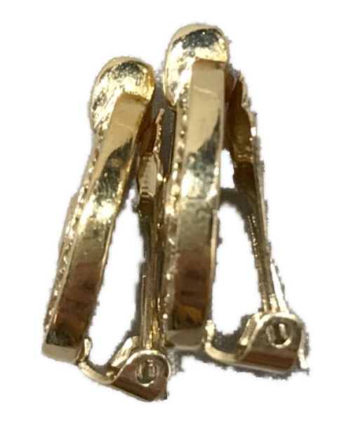 Christian Dior（クリスチャン ディオール）Christian Dior (クリスチャン ディオール) CDロゴ金具ビジューイヤリング(シーディーロゴカナグビジューイヤリング) ゴールドの古着・服飾アイテム