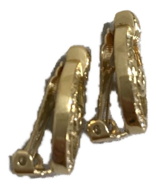 Christian Dior（クリスチャン ディオール）Christian Dior (クリスチャン ディオール) CDロゴ金具ビジューイヤリング(シーディーロゴカナグビジューイヤリング) ゴールドの古着・服飾アイテム