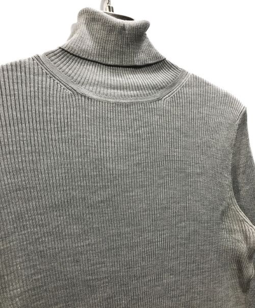 UNITED ARROWS TOKYO（ユナイテッドアローズトウキョウ）UNITED ARROWS TOKYO (ユナイテッドアローズトウキョウ) シルクリブ タートルネック ニット グレー サイズ:Fの古着・服飾アイテム