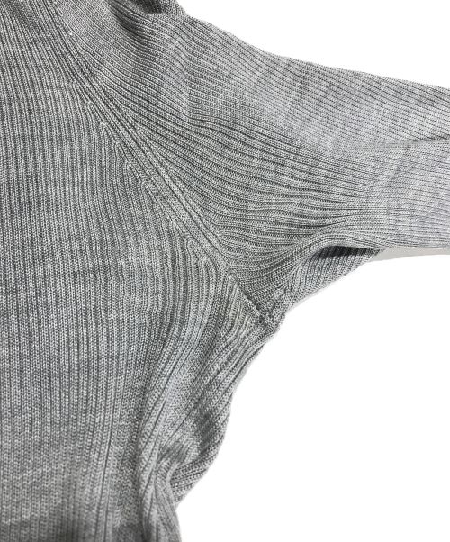 UNITED ARROWS TOKYO（ユナイテッドアローズトウキョウ）UNITED ARROWS TOKYO (ユナイテッドアローズトウキョウ) シルクリブ タートルネック ニット グレー サイズ:Fの古着・服飾アイテム