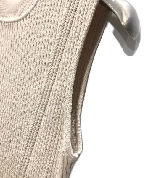 anuans（アニュアンス）anuans (アニュアンス) セミマーメイドリブニットワンピース ベージュ サイズ:Fの古着・服飾アイテム