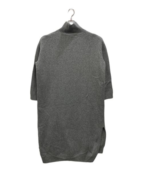 ENFOLD（エンフォルド）ENFOLD (エンフォルド) カシミヤ混ウール タートルネック ロングニットワンピース グレー サイズ:36の古着・服飾アイテム