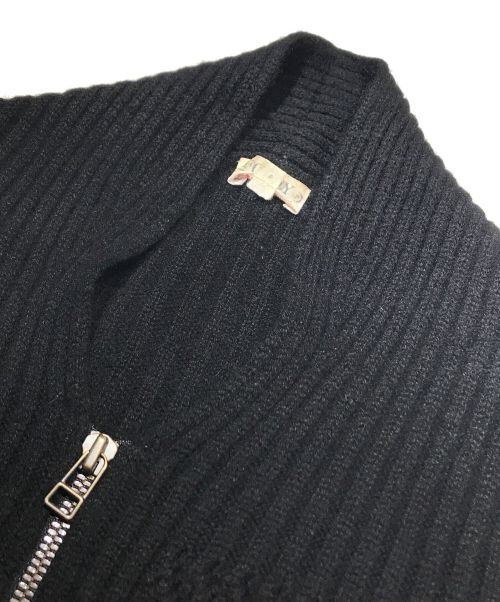 FOXEY（フォクシー）FOXEY (フォクシー) カシミヤジップニット ブラック サイズ:Lの古着・服飾アイテム