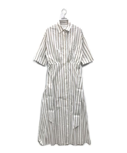 GALLARDA GALANTE（ガリャルダガランテ）GALLARDA GALANTE (ガリャルダガランテ) ストライプシャツワンピース ホワイト×ブラウン サイズ:1の古着・服飾アイテム