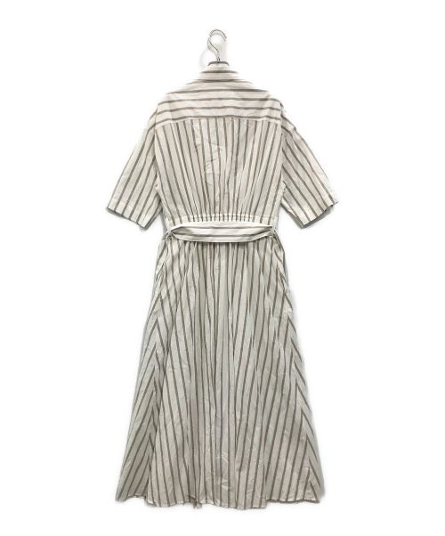 GALLARDA GALANTE（ガリャルダガランテ）GALLARDA GALANTE (ガリャルダガランテ) ストライプシャツワンピース ホワイト×ブラウン サイズ:1の古着・服飾アイテム