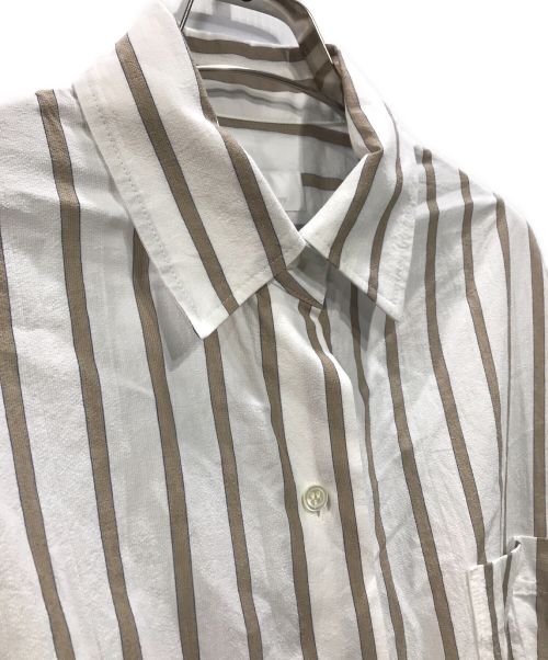 GALLARDA GALANTE（ガリャルダガランテ）GALLARDA GALANTE (ガリャルダガランテ) ストライプシャツワンピース ホワイト×ブラウン サイズ:1の古着・服飾アイテム
