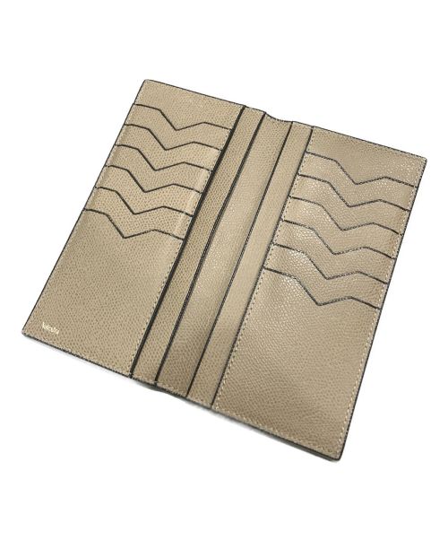 Valextra（ヴァレクストラ）Valextra (ヴァレクストラ) Vertical 12card長財布 ベージュの古着・服飾アイテム