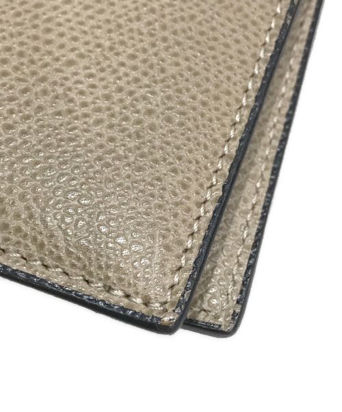 Valextra（ヴァレクストラ）Valextra (ヴァレクストラ) Vertical 12card長財布 ベージュの古着・服飾アイテム