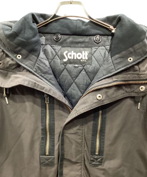 Schott（ショット）Schott (ショット) ワックスコットンシェルパーカー モッズコート フィールド ミリタリー ブラウン サイズ:Mの古着・服飾アイテム