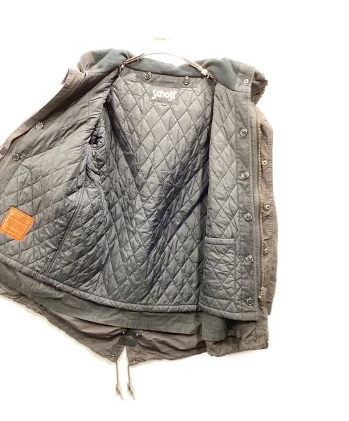 Schott（ショット）Schott (ショット) ワックスコットンシェルパーカー モッズコート フィールド ミリタリー ブラウン サイズ:Mの古着・服飾アイテム