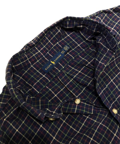 RALPH LAUREN（ラルフローレン）RALPH LAUREN (ラルフローレン) オーバーサイズチェックシャツ ネイビー×パープル サイズ:XXLの古着・服飾アイテム