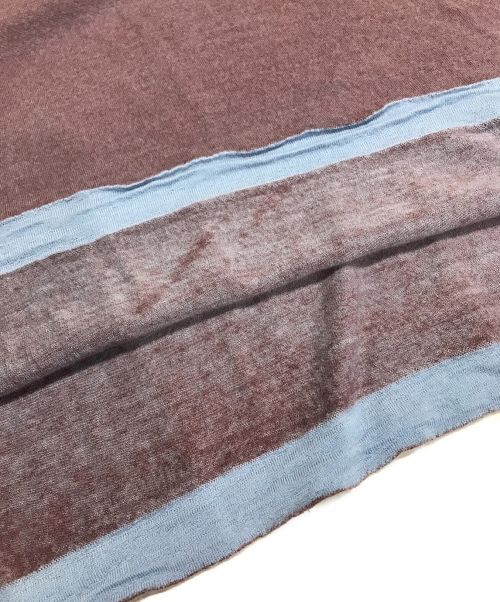 Acne studios（アクネ ストゥディオス）ACNE STUDIOS (アクネストゥディオス) ウールニットTシャツ パープル×ブルー サイズ:Mの古着・服飾アイテム