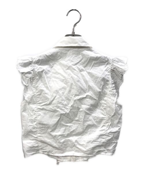 Snidel（スナイデル）Snidel (スナイデル) クロップドスカラフリルブラウス ホワイト サイズ:Freeの古着・服飾アイテム