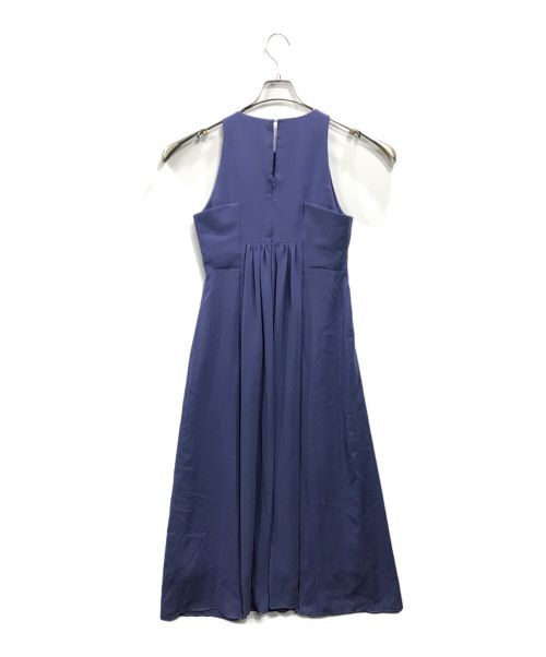 FRAY ID（フレイ アイディー）FRAY ID (フレイ アイディー) アメスリギャザードレス ノースリーブワンピース ブルーの古着・服飾アイテム