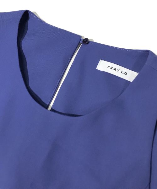 FRAY ID（フレイ アイディー）FRAY ID (フレイ アイディー) アメスリギャザードレス ノースリーブワンピース ブルーの古着・服飾アイテム