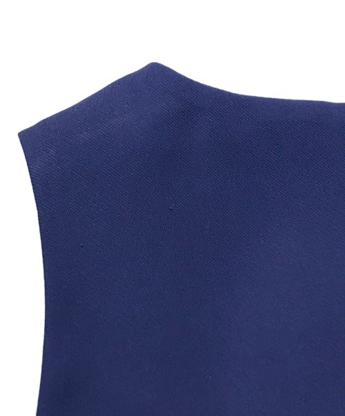 FRAY ID（フレイ アイディー）FRAY ID (フレイ アイディー) アメスリギャザードレス ノースリーブワンピース ブルーの古着・服飾アイテム