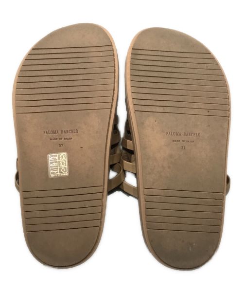 PALOMA BARCELO（パロマバルセロ）paloma barcelo (パロマバルセロ) NADIRA メッシュサンダル ベージュ サイズ:37の古着・服飾アイテム