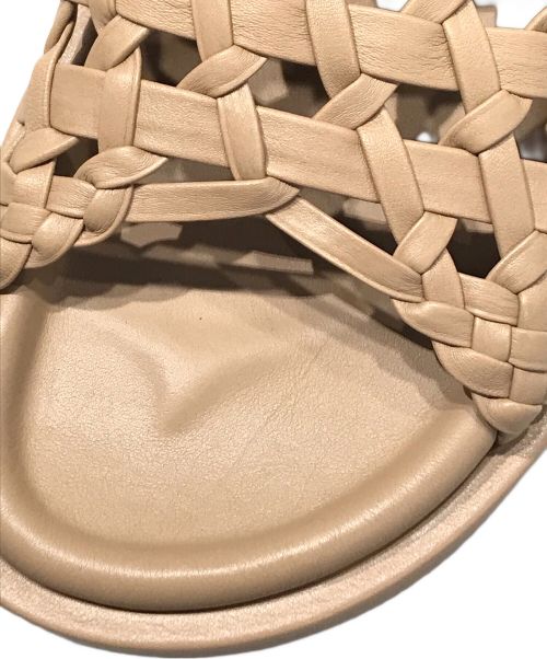 PALOMA BARCELO（パロマバルセロ）paloma barcelo (パロマバルセロ) NADIRA メッシュサンダル ベージュ サイズ:37の古着・服飾アイテム