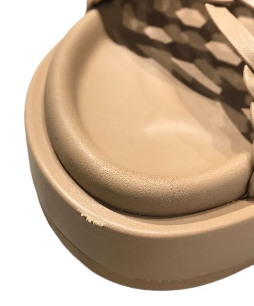 PALOMA BARCELO（パロマバルセロ）paloma barcelo (パロマバルセロ) NADIRA メッシュサンダル ベージュ サイズ:37の古着・服飾アイテム