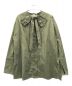 SEVEN TEN by MIHO KAWAHITO (セブン テン バイ ミホ カワヒト) バックボタンコットンポリブラウス オリーブ サイズ:M：5000円