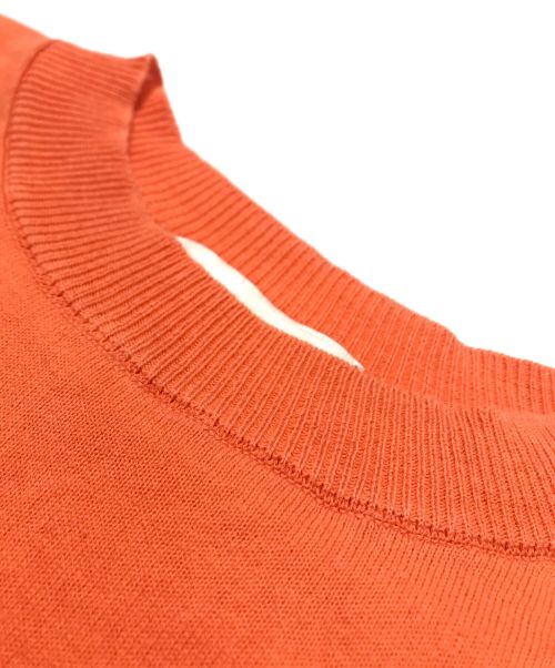 MEYAME（メヤメ）MEYAME (メヤメ) COTTON KNIT TEE オレンジ サイズ:Freeの古着・服飾アイテム