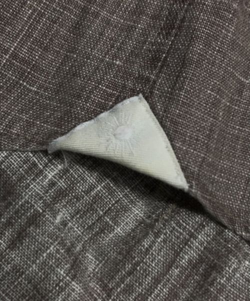 giannetto（ジャンネット）giannetto (ジャンネット) リネンシャツ ブラウン サイズ:Lの古着・服飾アイテム