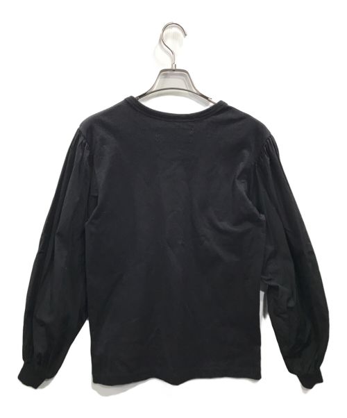 THIRD MAGAZINE（サードマガジン）THIRD MAGAZINE (サードマガジン) カットコンビボリュームスリーブトップス ブラック サイズ:9の古着・服飾アイテム