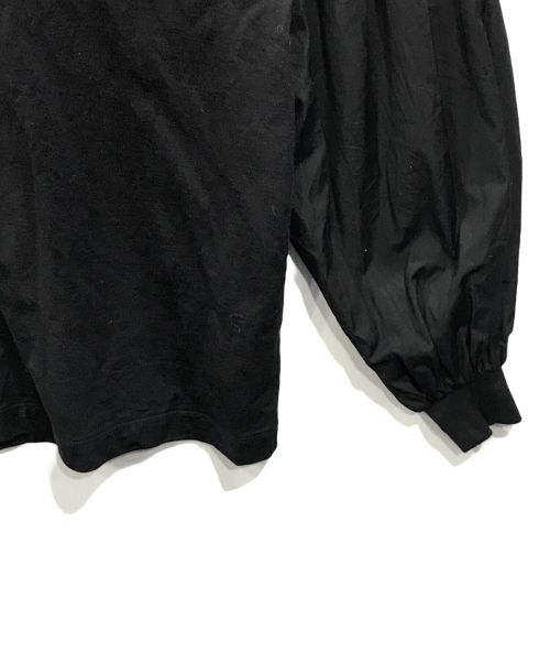 THIRD MAGAZINE（サードマガジン）THIRD MAGAZINE (サードマガジン) カットコンビボリュームスリーブトップス ブラック サイズ:9の古着・服飾アイテム
