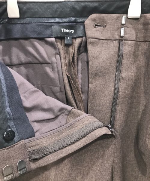 theory（セオリー）theory (セオリー) Crisp Twill Treeca 2 HW ブラウン サイズ:０の古着・服飾アイテム