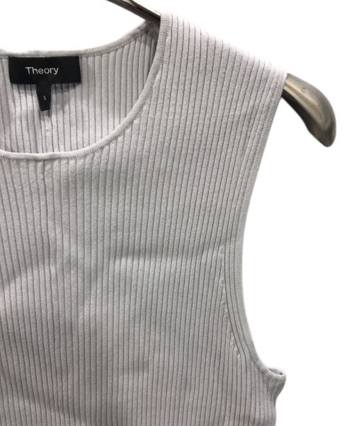 theory（セオリー）theory (セオリー) Wooster Crepe Knit Sleeveless Shell グレー サイズ:Sの古着・服飾アイテム